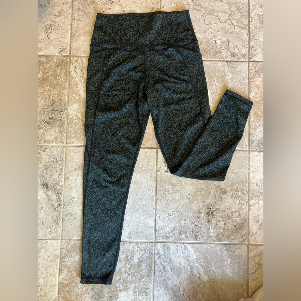 Senita Athletics Olive Leopard Print Leggings